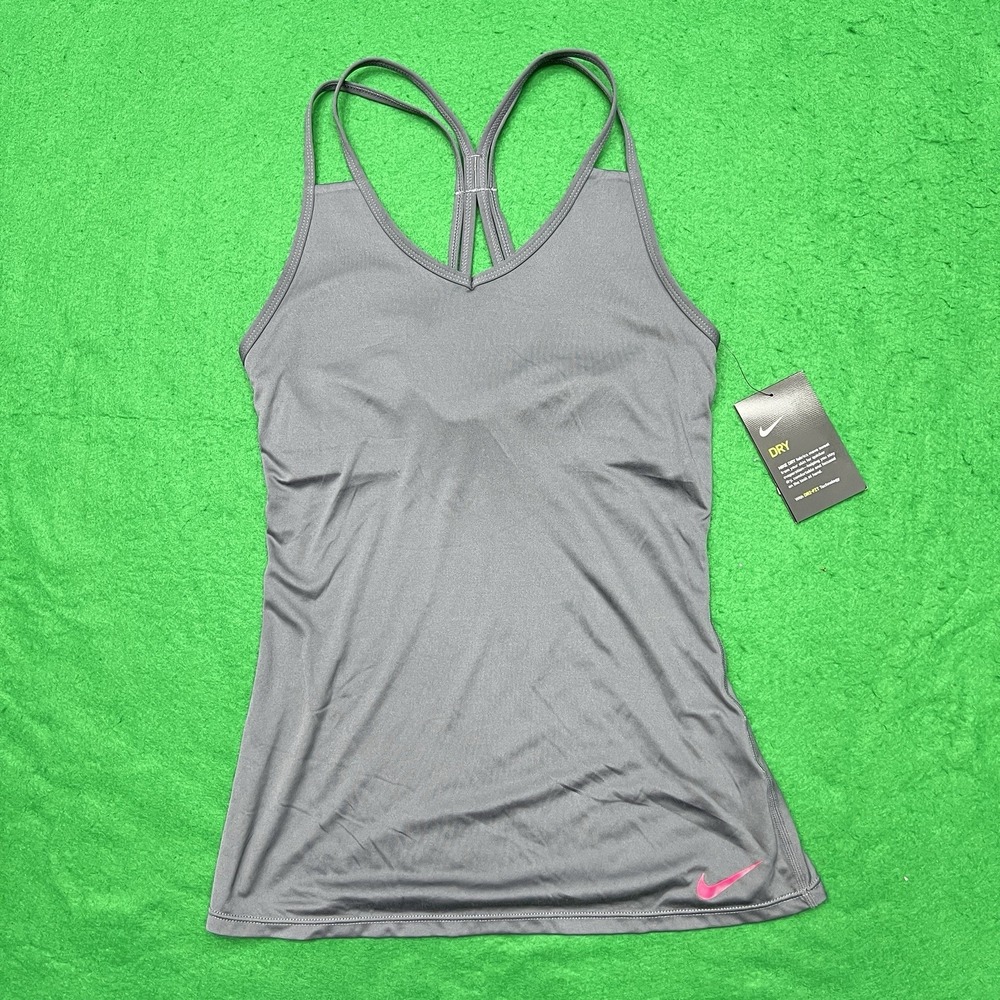 Nike Dri-Fit Women's Training Gray Red Tank Top Size Medium